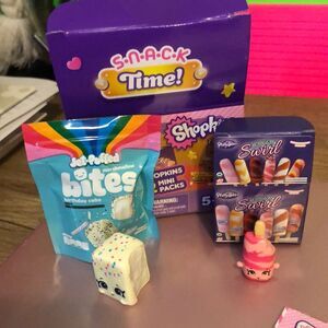 Real littles shopkins snack time minis